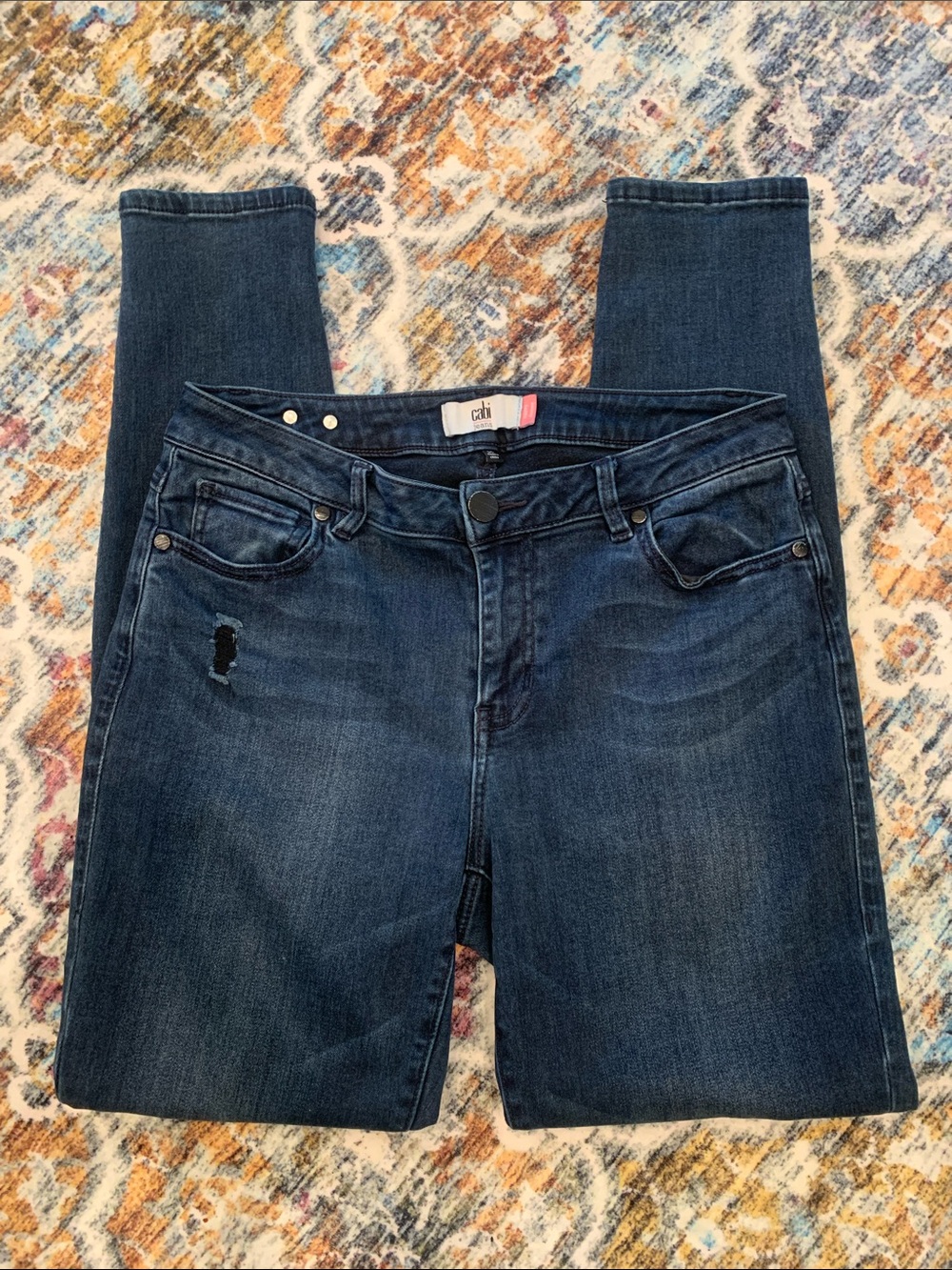 CAbi Dark Indigo Straight Leg Jeans